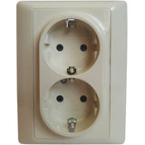 Priza 2X2P+T Legrand Valena, conexiuni automate, protectie copii, completa, Ivoar