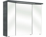 Dulap baie cu oglinda PELIPAL Enna I, 3 usi, iluminare LED, PAL, 72x90 cm, grafit, IP 44