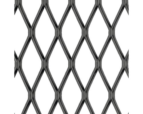 Tabla Perforata Expandata Aluminiu Alberts 600x1000 Mm, Perforatii Negru, Eloxat