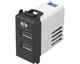 Priza Usb Dubla Tem Max. 2400 Mah, 1 Modul, Negru