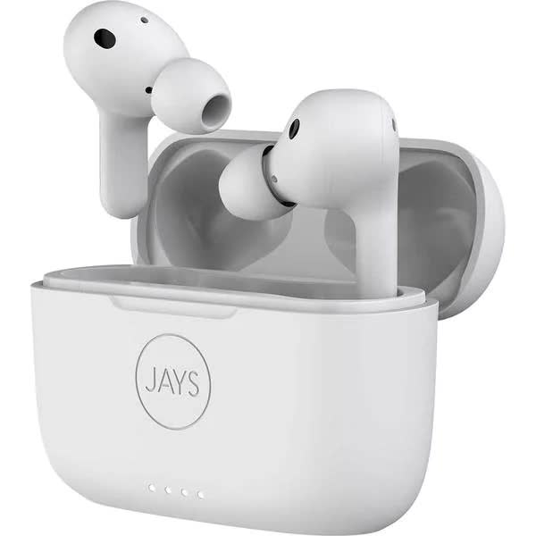 Casti JAYS t-Seven, True Wireless, Bluetooth, In-Ear, Microfon, Noise Cancelling, Alb