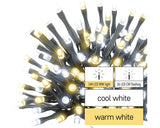 Instalatie luminoasa LED Emos by Legrand, 18 metri, 180 LED-uri cu lumina alba, calda si rece, cablu PVC negru, protectie IP44