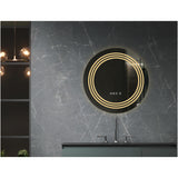 Oglinda baie Belform Cronos, cu iluminare LED 3 culori, intrerupator Touch, ceas, functie dezaburire, 60x60 cm, clasa energetica F