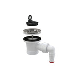 Ventil cu sita din otel inoxidabil AlcaPlast DN70 pentru chiuveta 6/4'' si legatura masina de spalat