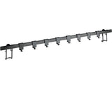 Bara Wenko Suspensie Gala 60 cm cu 8 Cuiere, Crom