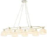 Candelabru Grass E27 Max. 8x11w, Alb/auriu Antic