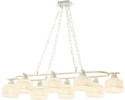 Candelabru Grass E27 Max. 8x11w, Alb/auriu Antic