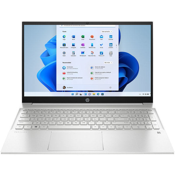 Laptop HP Pavilion 15-eh3001nq cu procesor AMD Ryzen™ 7 7730U pana la 4.5GHz, 15.6'', Full HD, IPS, 16GB DDR4 RAM, 512GB SSD, AMD Radeon™ Graphics, Windows 11 Home, silver