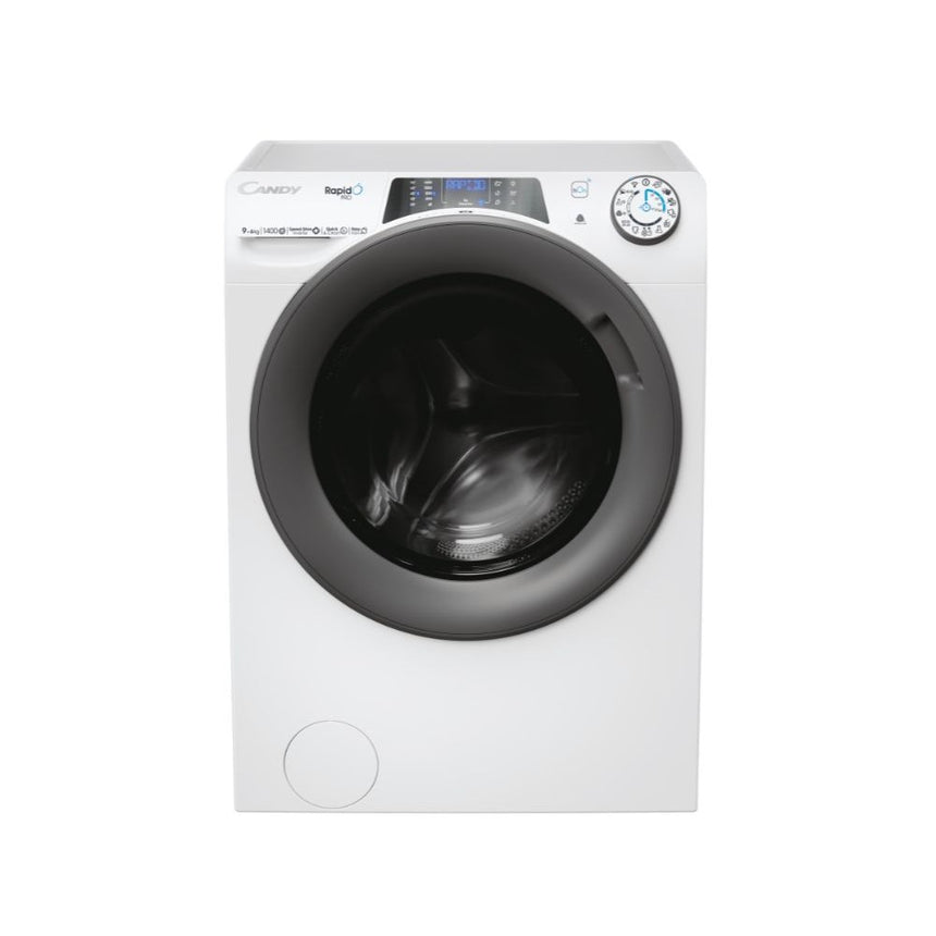 Masina de spalat rufe cu uscator Candy Rapido Pro RPW4966BWMR/1-S, Spalare 9 kg/ Uscare 6 kg, 1400 RPM, Motor Inverter, WiFi, Quick&Clean, Hygiene +, Smart Open Door, Clasa A, Alb