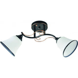 Lustra Klausen Kami2, 2xE27, metal negru si auriu, H24cm, D50cm