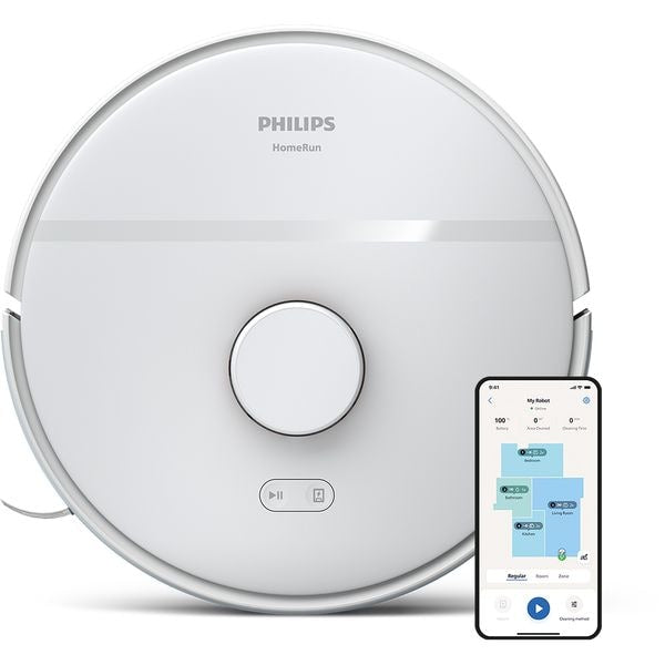 Aspirator Robot PHILIPS Seria 2000 XU2000/20, 0.38l, 14.4V, Autonomie max 130 min, Wi-Fi, Functie Mop, Alb