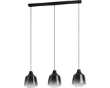 Lustra Sedbergh E27 Max. 3x40w, Negru/fumuriu