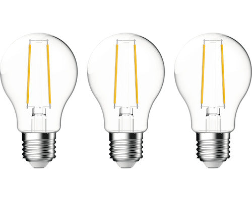 Becuri Led Verpackungsdesign E27 4, 5w 470 Lumeni, Glob Clar A60, Lumina Calda, 3 Bucati