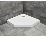 Cadita de Dus Pentagonala Radaway Doros PT Compact, 90x90x11,5 cm, Acril, SDRPTP9090-05, Alb