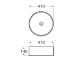 Lavoar Rotund cu Montaj pe Blat, Sanotechnik, K422B, Negru