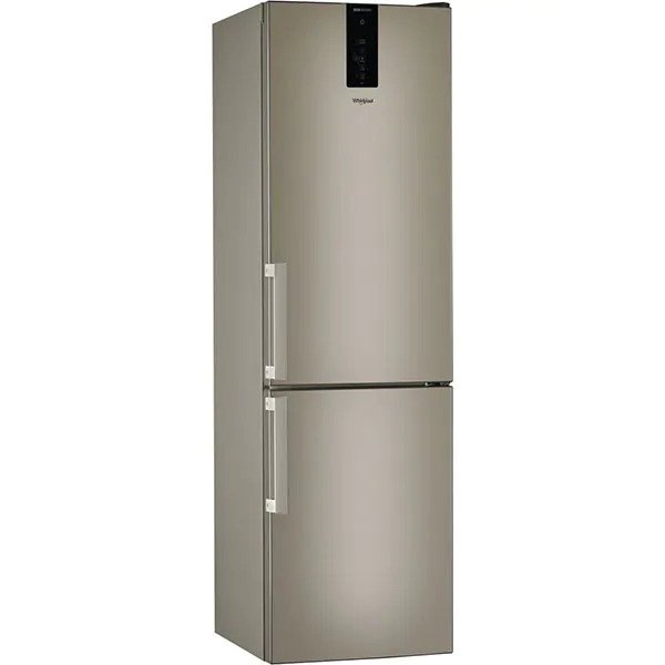 Combina Whirlpool W9 931D B H, 355 l, Clasa D, Dual No Frost, 6th Sense, Display Electronic, H 201 cm, Bronz
