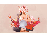 Tablou Canvas Pt6074 Yoga & Flowers 60x60 Cm