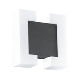 Aplica exterior SITIA, EGLO, LED, 2x4.8W, 1100 lm, 3000K, lumina calda, otel placat cu zinc, antracit, plastic, alb, 18 x 18 x 5.5 cm, IP44