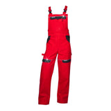 Pantaloni de lucru rosii 100% bumbac cu pieptar, Ardon COOL TREND 46 Rosu