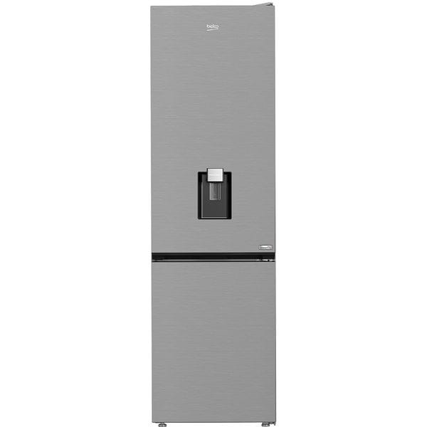 Combina frigorifica Beko B3RCNA404HDXB, 355 l, No Frost, Clasa E, HarvestFresh, Dispenser apa, AeroFlow, H 203.5 cm, Argintiu