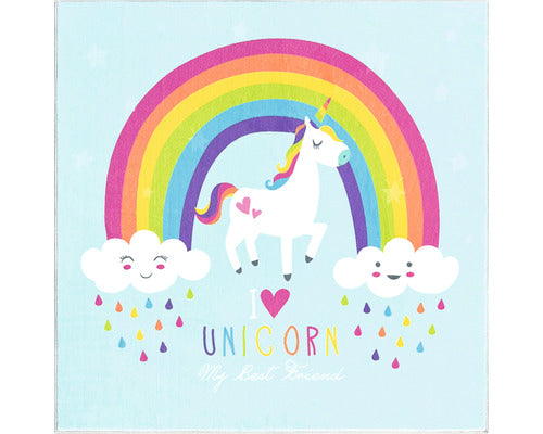 Covor Camera Copiilor Nela Unicorn 100x100 Cm