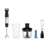 Mixer vertical Tefal Quickchef+ HB67E830, 1000 W, 20 viteze, Turbo, Tocator 500 ml, Pahar gradat 800 ml, Tel, Lame zdrobit gheata, Negru/Argintiu