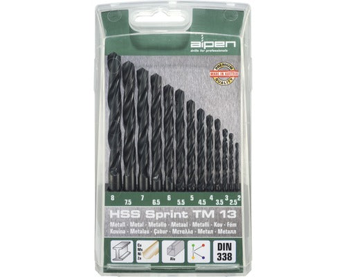 Set Burghie Metale Hss Alpen Ø2-8 Mm, 13 Piese