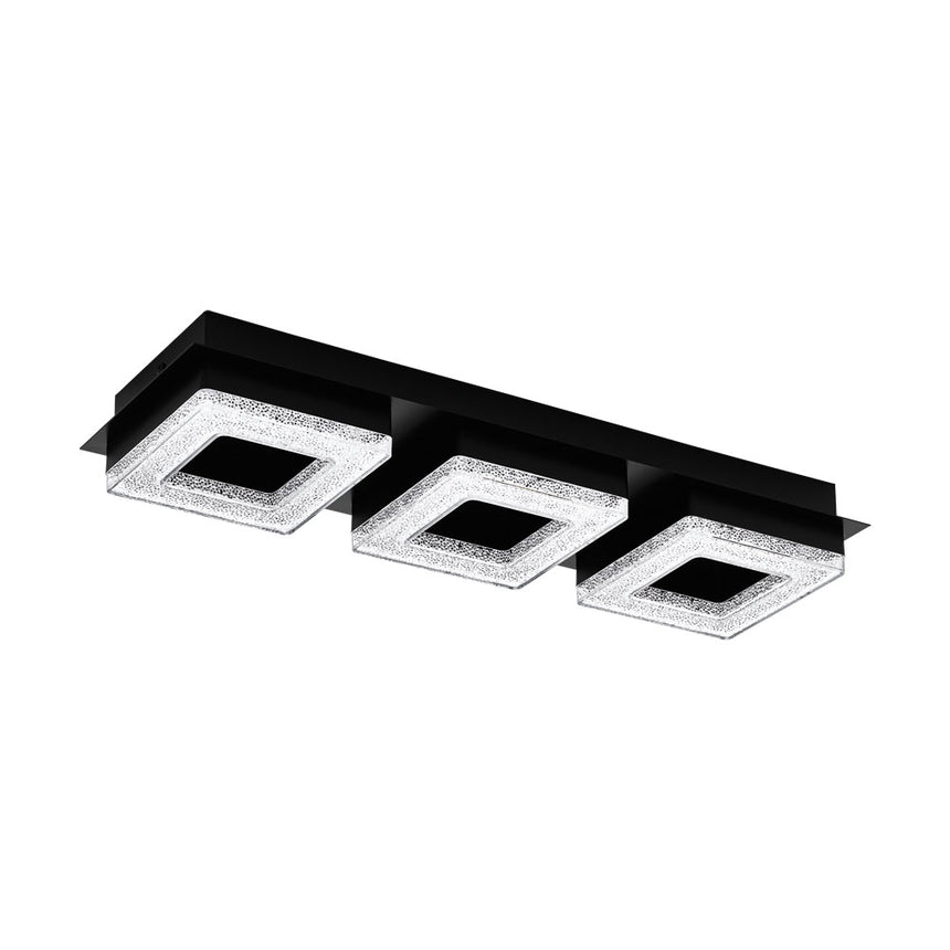 Plafoniera EGLO FRADELO 1 99325, LED 3X4W 1200lm 3000K IP20, Negru