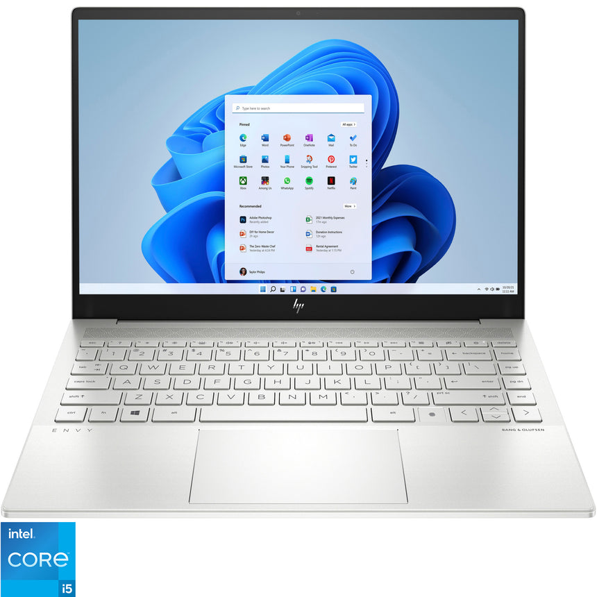 Laptop ultraportabil HP ENVY Laptop 14-eb1007nq cu procesor Intel® Core™ i5-11320H, 14", 2.2K, 16GB, 512GB SSD, Intel® Iris® Xᵉ Graphics, Windows 11 Home, Silver