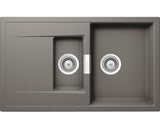 Chiuveta Bucatarie Cu 1 Cuva + ½ Schock Mono D-150 86x51 Cm, Cu Picurator, Reversibila, Cristadur Silverstone