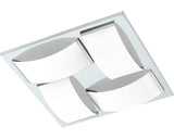 Plafoniera cu LED integrat Wasao 4x5,4W 2040 lumeni, pentru baie IP44, crom/alb