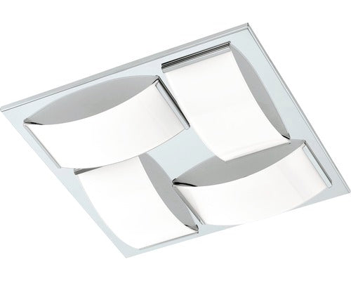 Plafoniera cu LED integrat Wasao 4x5,4W 2040 lumeni, pentru baie IP44, crom/alb