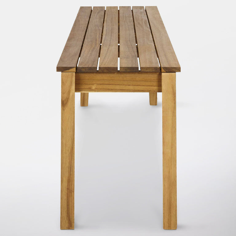 Banca fara spatar pentru gradina Denia, lemn, culoare maro, 160 x 35.5 x 44 cm