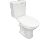 Set Vas WC Roca Neo, cu Rezervor si Capac WC, Evacuare Orizontala, Alb