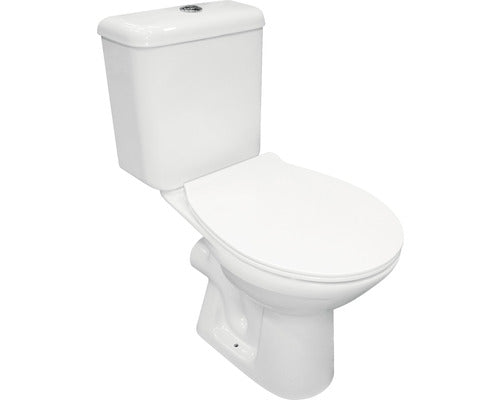 Set Vas WC Roca Neo, cu Rezervor si Capac WC, Evacuare Orizontala, Alb