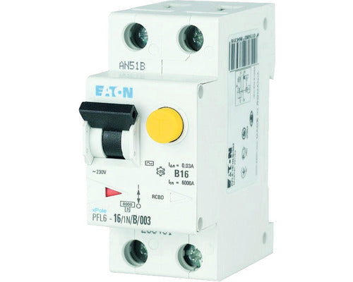 Intreruptor Automat Cu Protectie Diferentiala Eaton Xpole Rcbo 1p+n 16a 6ka/30ma, Curba B