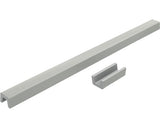 Prag cabina dus drept din marmura compozita 140 cm Gri inox