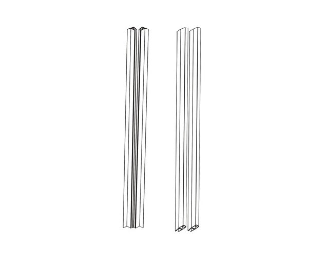 Set 2 Garnituri de Etansare, Basano 5 mm pentru Cabina de Dus Moorea, Plastic, Transparent