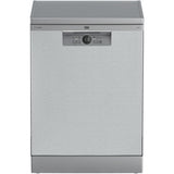 Masina de spalat vase Beko BDFN26521XQ, 15 seturi, 6 programe, Clasa E, HygieneIntense, Motor ProSmart Inverter, AutoGlassShield, Fast+, Quick&Shine, 60 cm, Inox