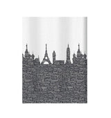 Perdea De Dus Spirella Urban Textil 180x200 cm, Negru-Alb
