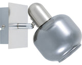 Spot Aplicat Acubens E14 Max. 1x40w, Crom/sticla Fumurie