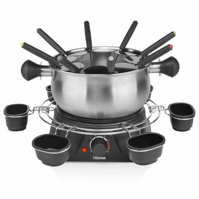 Set Aparat TRISTAR Fondue FO-1109, 1.3l, 1400W, Argintiu-Negru