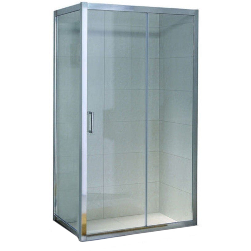 Cabina de dus dreptunghiulara Belform Clear, usa culisanta, profil cromat, sticla securizata, 100 x 80 cm