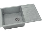 Chiuveta Bucatarie Cu O Cuva Fat Avangard 228 80x49 Cm, Cu Picurator, Reversibila, Granixit Platina