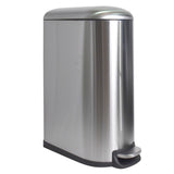 Cos de gunoi 40 L cu pedala, inchidere silentioasa, ovala, Frandis, 47x 28.5x64.5 cm, galeata detasabila din plastic, inox, model P354139