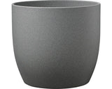 Masca Ghiveci Soendgen Basel Stone Ceramica Ø 14 Cm H 13 Cm Gri Inchis