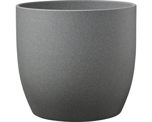 Masca Ghiveci Soendgen Basel Stone Ceramica Ø 14 Cm H 13 Cm Gri Inchis