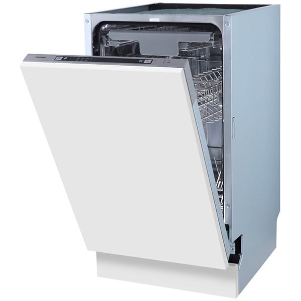 Masina de Spalat Vase Incorporabila HISENSE HV523E10, 10 Seturi, 7 Programe, 45 cm, Clasa E, Panou Comanda Inox