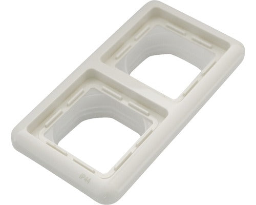 Rama Aparataje Roth Lange Plus 2 Posturi, Protectie In Doza Ip44, Montaj Orizontal/vertical, Alb