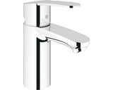 Baterie lavoar Grohe Eurostyle Cosmopolitan, monocomanda, 1/2", cartus ceramic, limitator debit, set evacuare cu tija, aerator, marimea S, Crom